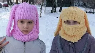 💥Балаклава с ушками из плюшевой пряжи 👉 Мега-Хит из Тик-Тока и Инстаграм ❗