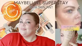 REVIEW 🚨 Maybelline Superstay 24HR Skin Tint w/ Vitamin C | 13hr wear test & comparison swatches