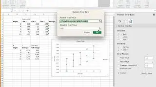 Excel - Processing, Scatter Graph, Error Bars & Outliers