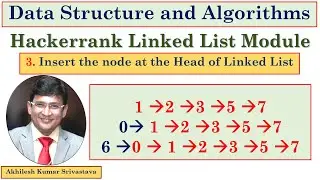 3. Insert a node at the Head of a Linked List | Hackerrank Linked List Module