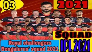 Royal Challengers Bengaluru s' Squad || RCB || IPL 2021 || HIT-F TV SPORTS