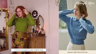 Simple Retro 2021 A/W Review with @Elise Buch | Jasmine Cable Polo Knit Sweater