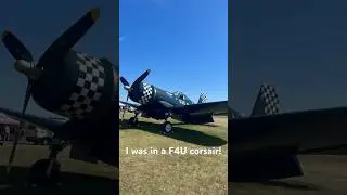 I got to sit in a f4u corsair! #eaa #airplane #aviation #military #airforce #f4u #fighterjet #army
