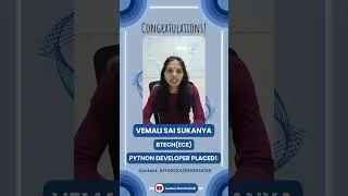 Student Successfully Placed | Python Full Stack Development | Jspiders Marathahalli | V Sai Sukanya