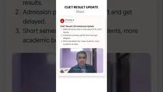 Cuet result big updates! #duadmissions2024 #cuet2024 #dupreferencelist #duadmissionsdates #admission