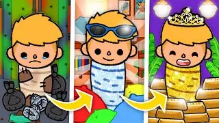 ARMES vs NORMALES vs REICHES BABY in Toca Boca 🤩 (Toca Life World | Story)
