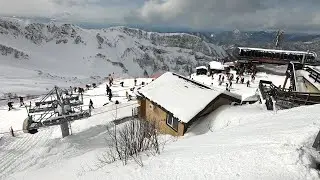 Красная поляна... февраль 2023... обзор всех зеленых трасс...