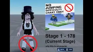 Roblox: No Jumping Difficulty Chart Obby [Stage 1-178]