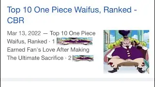 Ranking one piece Waifu tier list