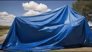Tarp in wind