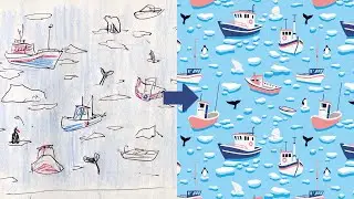 Pattern making process - Illustrator on iPad
