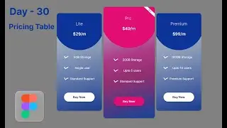 Daily Ui design challenge day 30 | Pricing Table