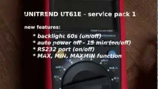 UNITREND UT61E service pack 1, hack, improvements, new features