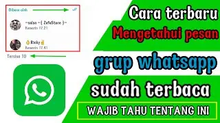 Cara terbaru mengetahui pesan dalam grup whatsapp sudah terbaca || surat penting di whatsapp