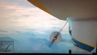 GTA 5 - Flying the Atomic blimp over Los Santos (Pre-order reward)