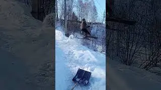 Первая попытка делать 360 на лыжах. подскажите в коментах что не так сделал.