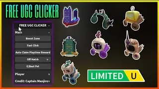 [ MORE UGC ] [🍀] FREE UGC CLICKER! - Auto Click, Auto Claim Playtime Reward, Auto Hatch & More