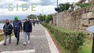 SIDE WINDY Report on the weather PROMENADE & Beach walk 🇹🇷 TÜRKIYE #turkey #side #beach