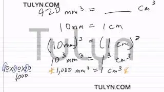 Conversion of Metric Units: Cubic Millimeter to Cubic Centimeter