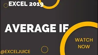Average If | Excel juice