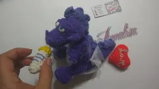 Amigurumi crochet baby dragon with baby bottle easy crochet dragon