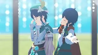 『 Genshin Impact MMD 』Dive To Blue 【Venti / Nameless Bard 】