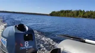 Sea Pro F6S на лодке Флагман ДК320. 4 час обкатки мотора