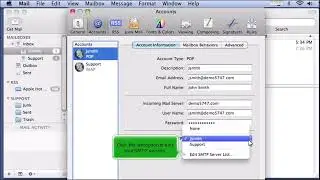 Apple Mail Outgoing Mail Settings (SMTP)