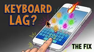 Why does the iPhone keyboard LAG and make it difficult to TYPE ACCENTS, and what is the fix?
