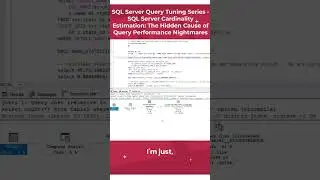 SQL Server Query Tuning Series- The Hidden Cause of Query Performance Nightmares @jbswiki 