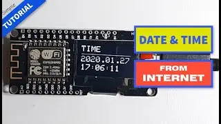 ESP8266 OLED - Get Time and Date From Internet - Visuino Tutorial