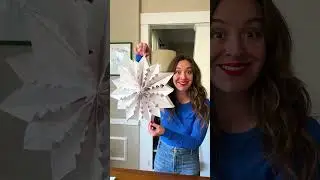 DIY Giant paper bag Snowflakes!