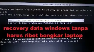 Recovery Data Tanpa Bongkar Laptop