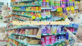 BELANJA BULANAN FEBRUARI | ADA SWALAYAN BARU DEKET RUMAH | LENGKAP MURAH BANYAK PROMO