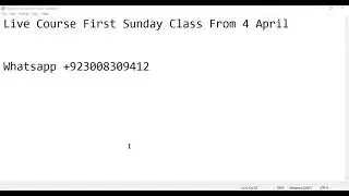 Live Course Will Start From Sunday  4 April