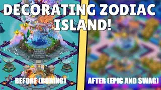 Decorating a Zodiac/Galaxy Themed Island! | DragonVale Island Decorating Part 2