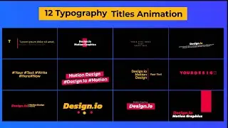 Typography Titles After Effects Project Free Download | Pack of 12 Titles Animation