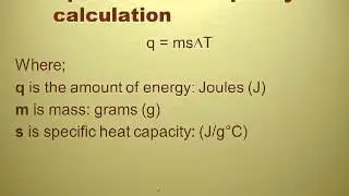 RC Unit 16: Specific Heat Capacity