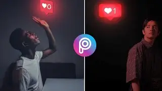 Tutorial Edit Foto Glowing Social Media Icon | PicsArt foto editing