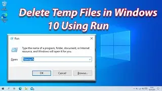 How to delete temporary files in windows 10 | Delete Temp Files in Windows 10 Using Run|