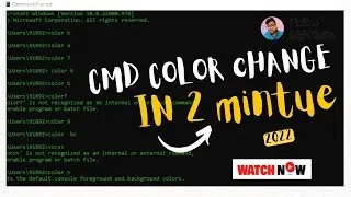 How To Change Font Color and Background Color In Command Prompt || 