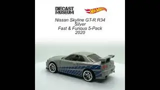 Hot Wheels Nissan Skyline GT-R R34 2020 Fast & Furious 5-Pack Grey