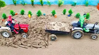 mini tractor sand loading damage road repair | diy tractor science project | @KeepVilla