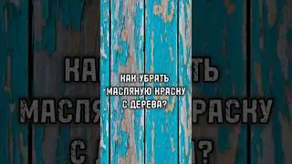 КАК УБРАТЬ МАСЛЯНУЮ КРАСКУ С ДЕРЕВА? 
