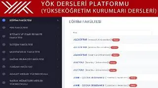 Üniversite, Yök Uzaktan Eğitim Dersleri Platformu Nedir, Nasıl Kullanılır ( Yükseköğretim Kurumu )