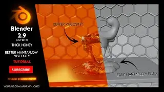 Blender 2.9 | Thick Honey + Better Fluid Viscosity | Mantaflow Liquid TUTORIAL