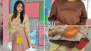 Urbanic Winter Haul || Winter Wear Try on Haul Starting from rs. 800 || Sweatshirt, Sweater vest 💕