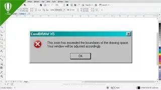 CorelDRAW : Error While zoom in zoom out