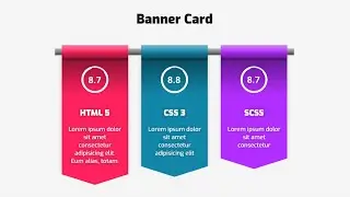 Banner Card Design With HTML And CSS | Responsive Banner | Badge Design