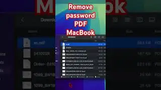 How to remove password of a pdf file on MacBook